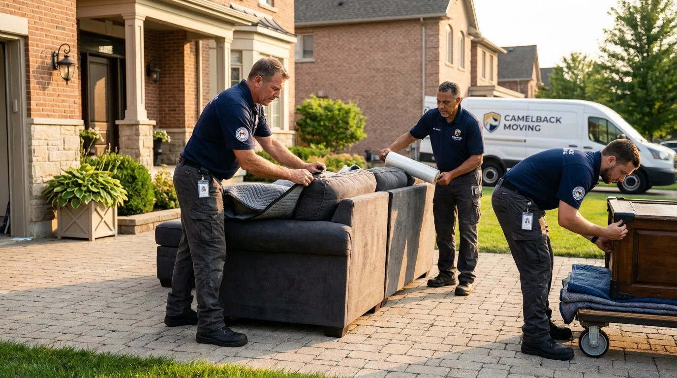 Large estate moving crew wrapping furniture in Frazier Park, CA